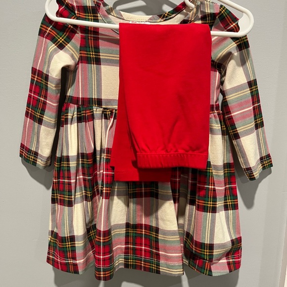 Hanna Anderson Christmas dress with pants matching set - Picture 3 of 5